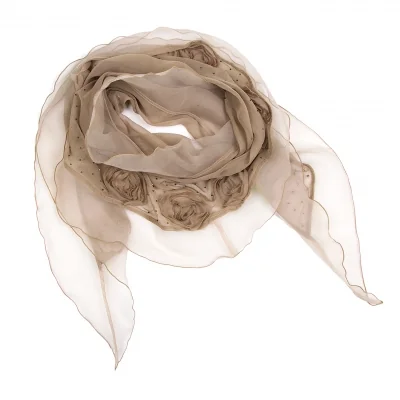 【最終値下げ】ホコモモラJocomomola ポリビーズ装飾シースルーストール