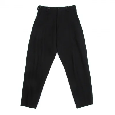 【SALE】ヨウジヤマモト プールオムYohji Yamamoto POUR HOMME サスペンダーウールパンツ 黒