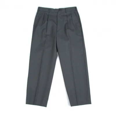 コムデギャルソンオムドゥCOMME des GARCONS HOMME DEUX ウールツータックパンツ グレー