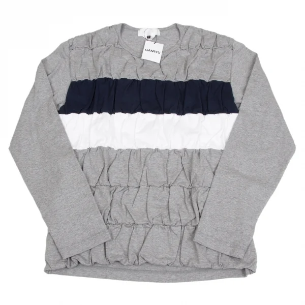 (SALE) GANRYU shirring Design top Grey,Navy,White S K-48160_001