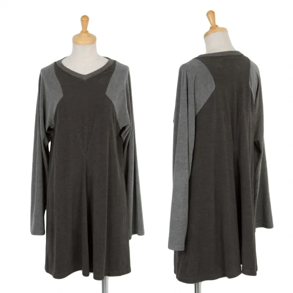 (FINAL PRICE) GANRYU velour Design T-Shirt Grey S K-48174_001