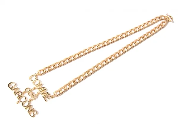Brand new ! COMME des GARCONS Logo Chain Necklace K-48184_002