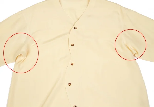 (SALE) JURGEN LEHL Silk deformation no collar shirt K-48283_005