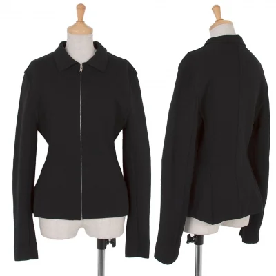 ヨウジヤマモト ファムYohji Yamamoto FEMMEウールジップニットブルゾン 黒
