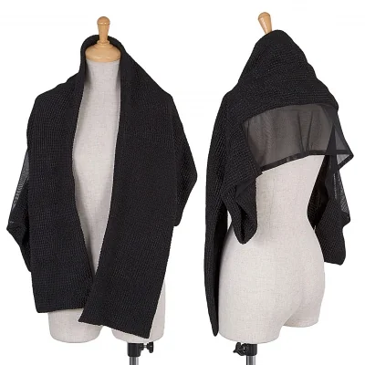 ヨウジヤマモトノアールYohji Yamamoto NOIR ネット切替ワッフルボレロ
