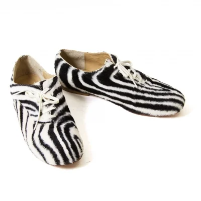 【SALE】コムデギャルソンCOMME des GARCONS 起毛ゼブラ柄フラットシューズ