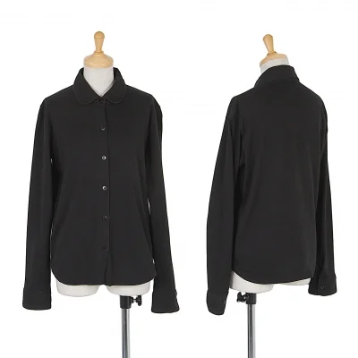 アニエスベーagnes b.　コットン天竺丸襟ブラウス 黒