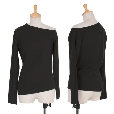 【SALE】ジャンポールゴルチエ クラシックJean Paul GAULTIER CLASSIQUE アセテートポリアシンメトリーカットソー 黒