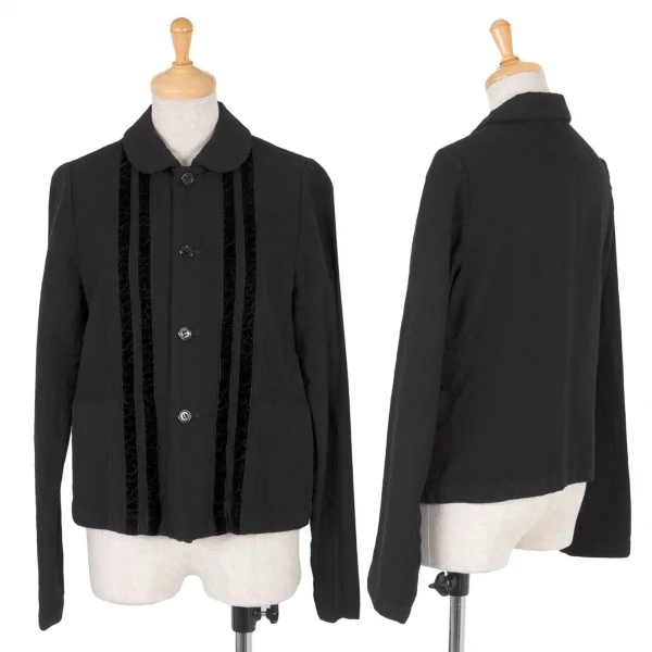 【SALE】ローブドシャンブル コムデギャルソンrobe de chambre COMME des GARCONS ベロアテープ製品染めウールジャケット