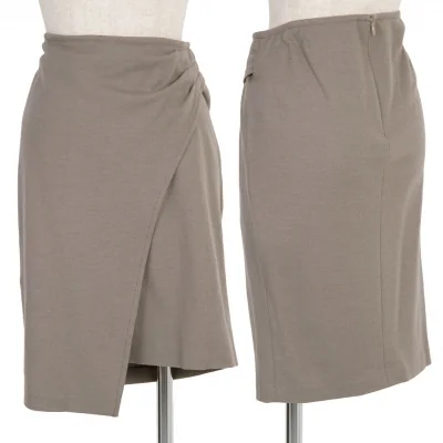 シトラスノーツCITRUS NOTES ウールラップデザインスカート モカベージュ