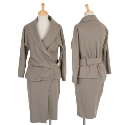 シトラスノーツCITRUS NOTES ウールラップデザインセットアップスーツ モカベージュ