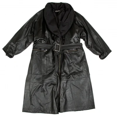 【SALE】イッセイミヤケ メンISSEY MIYAKE MEN ライナー付レザー2WAYロングコート