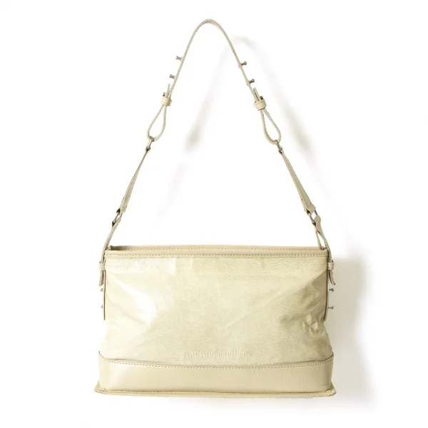 (FINAL PRICE) Jean-Paul GAULTIER Leather shoulder bag Beige  K-49005_001