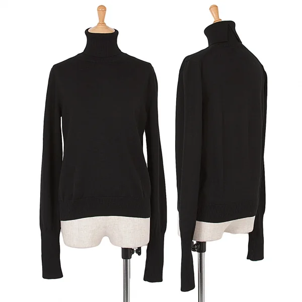 トリコ コムデギャルソンtricot COMME des GARCONS 袖ボタンデザインタートルネックウールニット