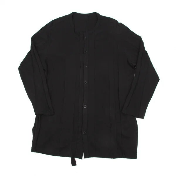 ヨウジヤマモト プールオム Yohji Yamamoto POUR HOMME ストライプ切替コットンカーディガン