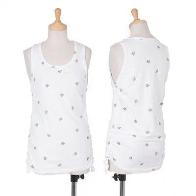 【SALE】ジュンヤワタナベ コムデギャルソンJUNYA WATANABE COMME des GARCONSサイドアジャスター花柄刺繍ノースリーブ 白ピンクブルー他