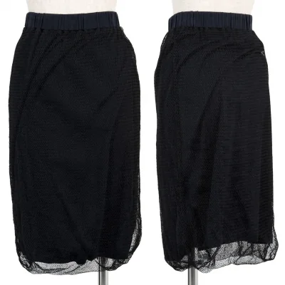 イッセイミヤケISSEY MIYAKE ネットレイヤードスカート