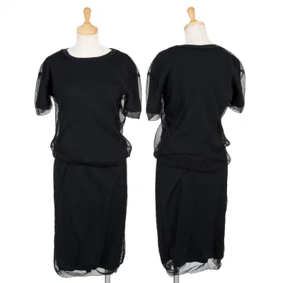 イッセイミヤケISSEY MIYAKE ネットレイヤードセットアップ