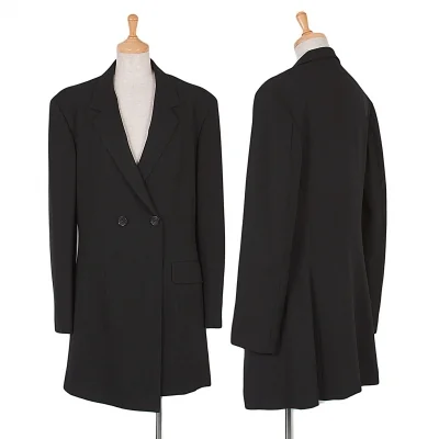 【SALE】ヨウジヤマモトノアールYohji Yamamoto NOIR ウールチェスタージャケット 黒