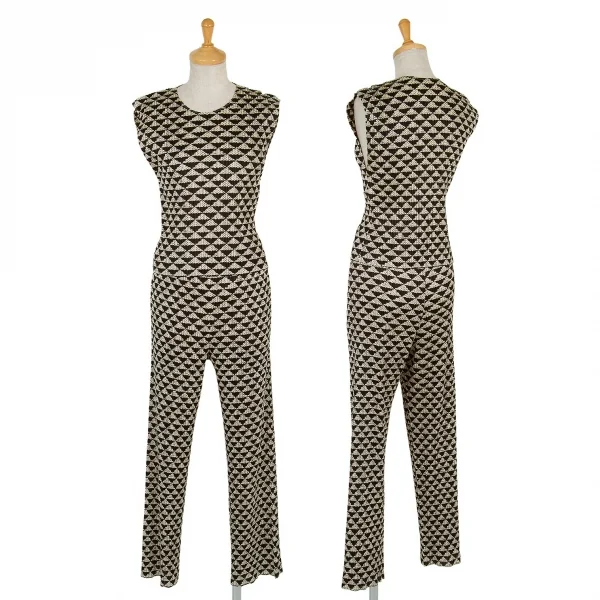 PLEATS PLEASE Pleated Triangle Print Pants K-49889_010