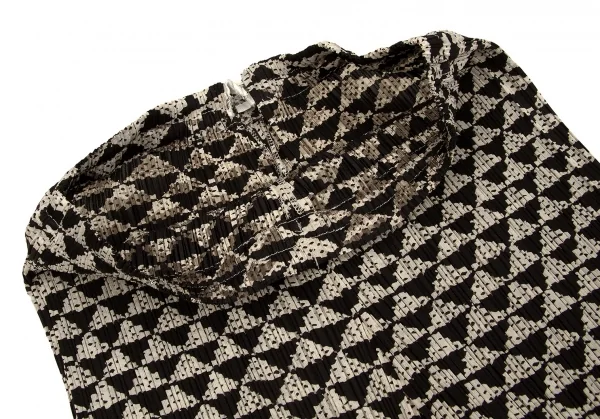 PLEATS PLEASE Pleated Triangle Print Pants K-49889_003