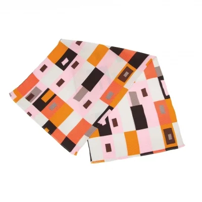 【SALE】イッセイミヤケミーISSEY MIYAKE me 幾何学模様プリントスカーフ