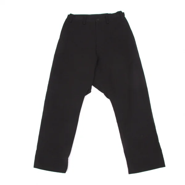 【SALE】ヨウジヤマモトノアールYohji Yamamoto NOIR 製品染めナイロンテーパードパンツ