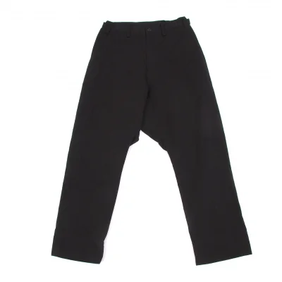 【SALE】ヨウジヤマモトノアールYohji Yamamoto NOIR 製品染めナイロンテーパードパンツ