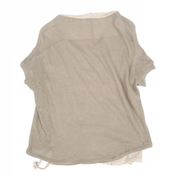 (SALE) Y's Knit Layered Design T-shirt K-50099_010