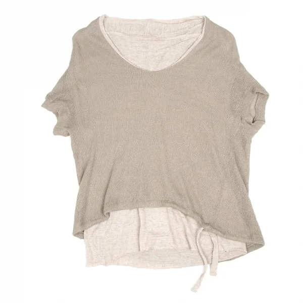 (SALE) Y's Knit Layered Design T-shirt K-50099_002