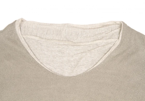 (SALE) Y's Knit Layered Design T-shirt K-50099_003