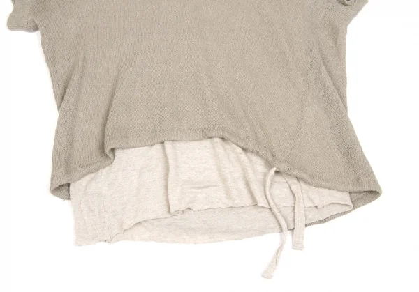 (SALE) Y's Knit Layered Design T-shirt K-50099_005