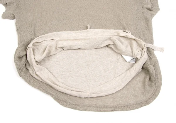 (SALE) Y's Knit Layered Design T-shirt K-50099_008