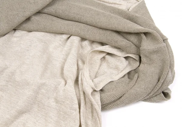 (SALE) Y's Knit Layered Design T-shirt K-50099_009