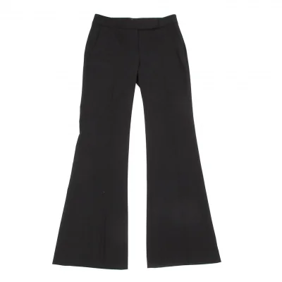 セオリーTheory ポリウールセンタープレスフレアパンツ 黒