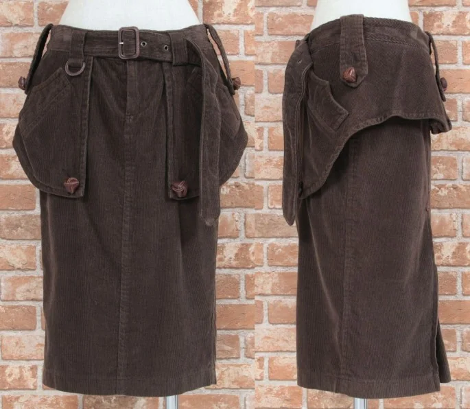 DSQUARED2 Corduroy design skirt(P-493) P-493_003