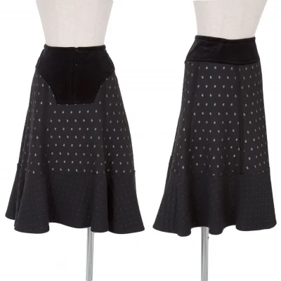 【SALE】コムデギャルソンCOMME des GARCONS刺繍切換キルトスカート