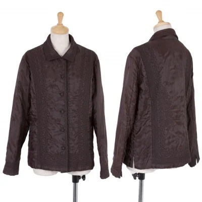 【最終値下げ】イッセイミヤケ ハートISSEY MIYAKE HaaT 中綿ステッチナイロンジャケット 茶