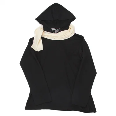 ヨウジヤマモト プールオムYohji Yamamoto POUR HOMME フードストールドッキングカットソー