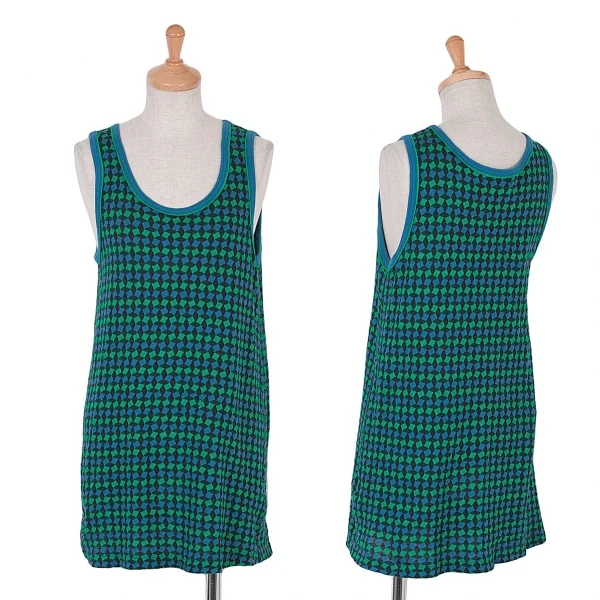 (SALE) zucca Knit Tank Top Blue,Green,Black M K-50827_001