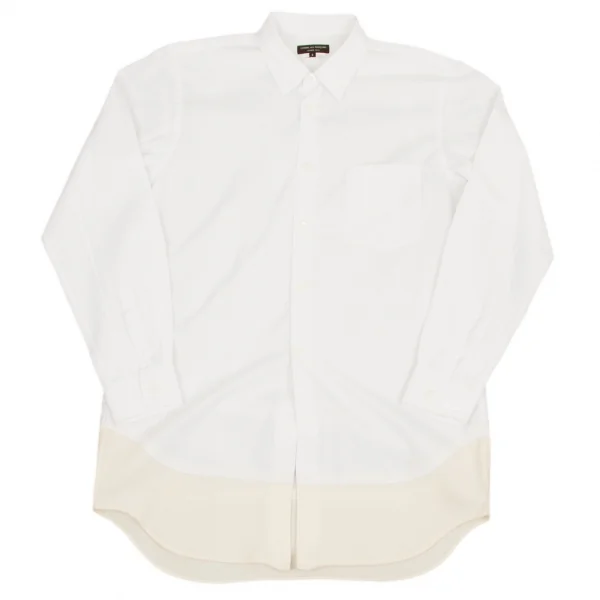 コムデギャルソンオムプリュスCOMME des GARCONS HOMME PLUS ウール裾切り替えコットンシャツ