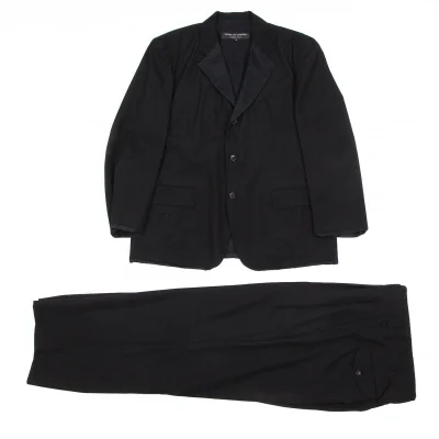 コムデギャルソン オムプリュスCOMME des GARCONS HOMME PLUS リバーシブルキュプララペルウールセットアップスーツ 黒