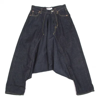 GANRYU Switched Design Dropped Crotch Pants
