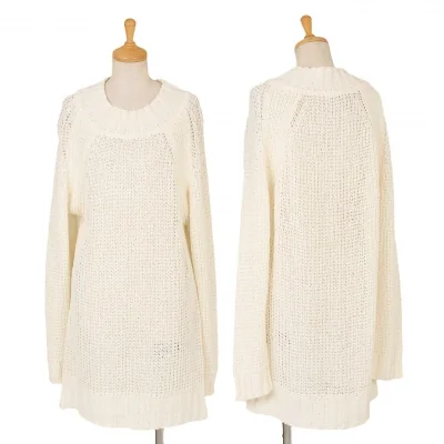 【SALE】イッセイミヤケISSEY MIYAKEカギ編みラグランニットセーター