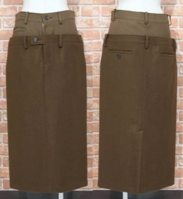 Y s 2-stage Angola wool skirt(K-3631)