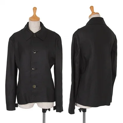 【最終値下げ】ヨウジヤマモトファムYohji Yamamoto FEMME リネン4Bジャケット 黒