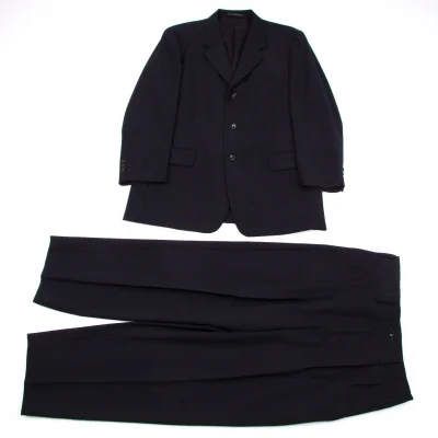 Yohji Yamamoto COSTUME D' HOMME ウールBセットアップスーツ 紺