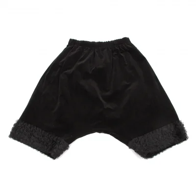 【SALE】コムコム コムデギャルソンCOMME des GARCONS コットンベロア裾チュールサルエルパンツ