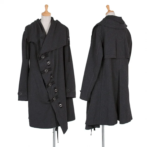LE JEAN DE MARITHE FRANCOIS GIRBAUD Coat Charcoal,Black L K-51696_001
