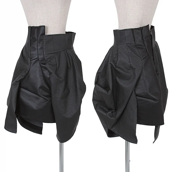 コムデギャルソンCOMME des GARCONS フェイクレザー切替デザインスカート